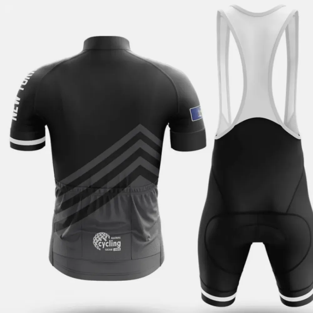 New York S4 Black Cycling Jersey Black/Gray/Blue