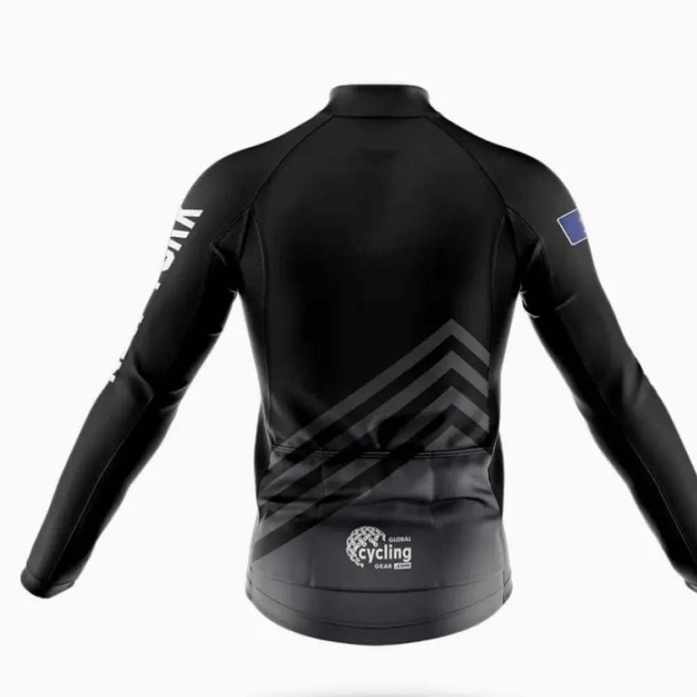New York S4 Black Cycling Jersey Black/Gray/Blue