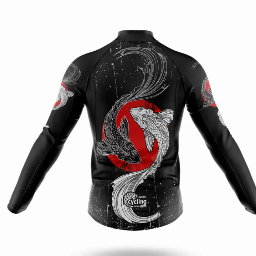 Yin Yang Fish Cycling Jersey Black/Red/White