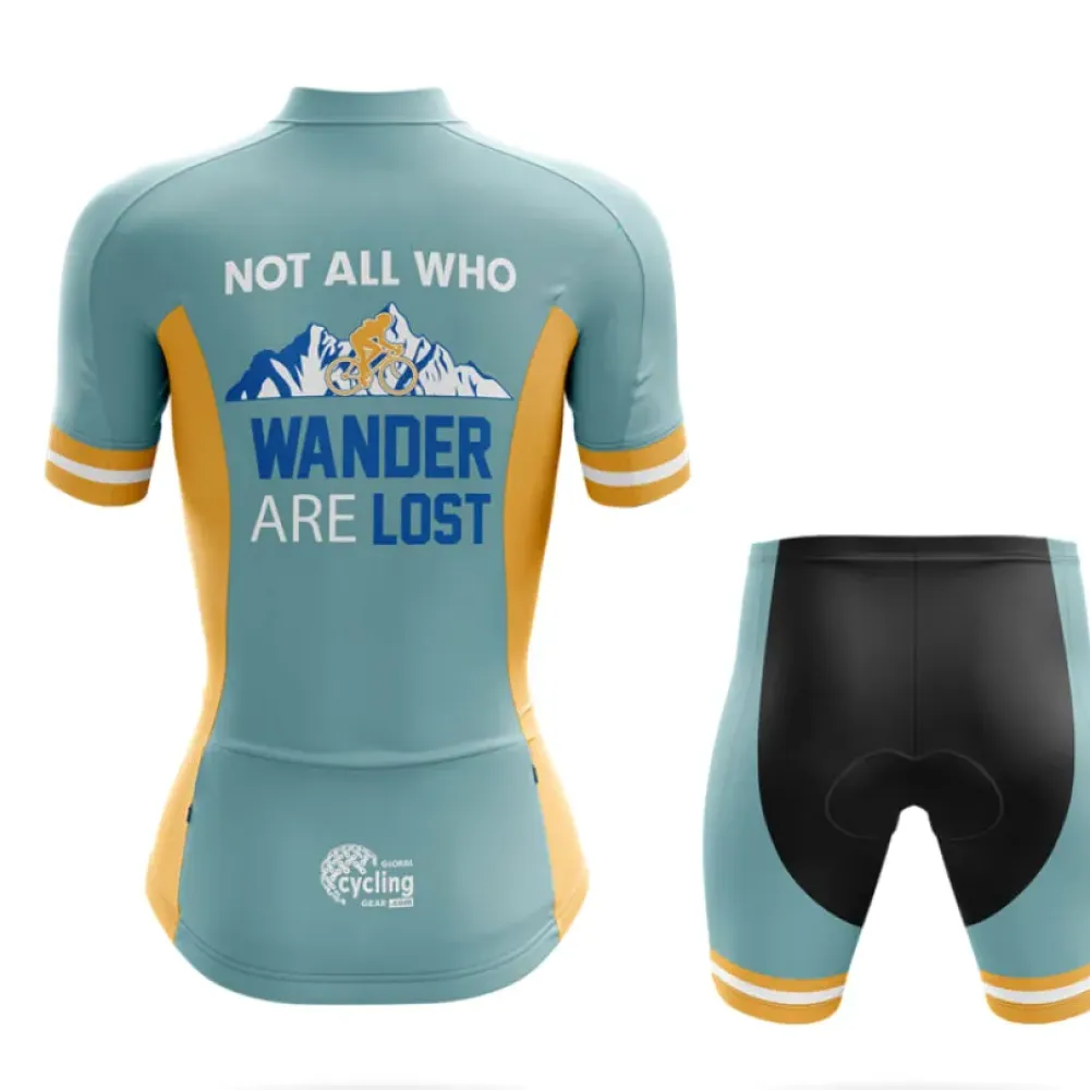 Wander Girl Cycling Jersey Adventure Blue/Yellow/Grey