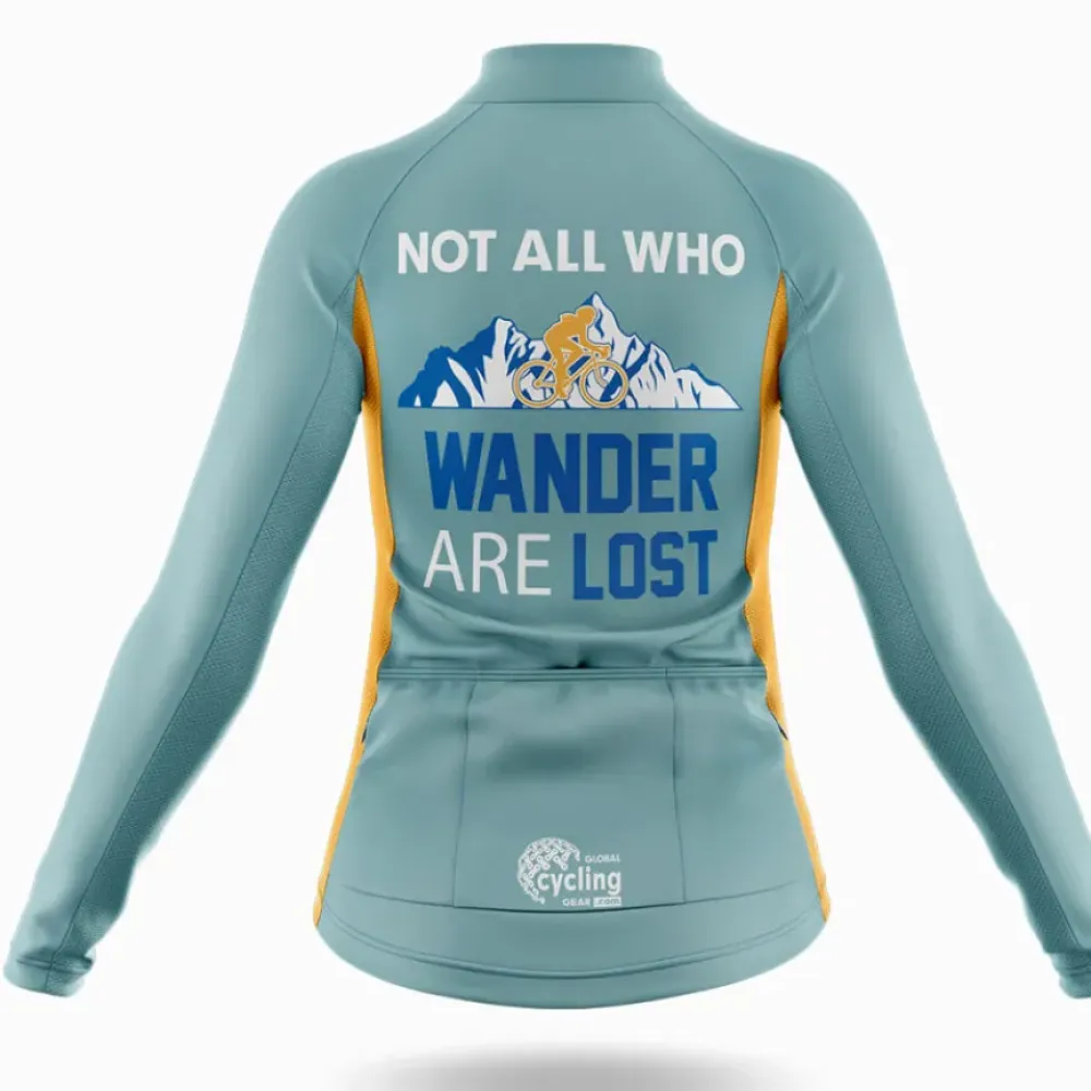 Wander Girl Cycling Jersey Adventure Blue/Yellow/Grey