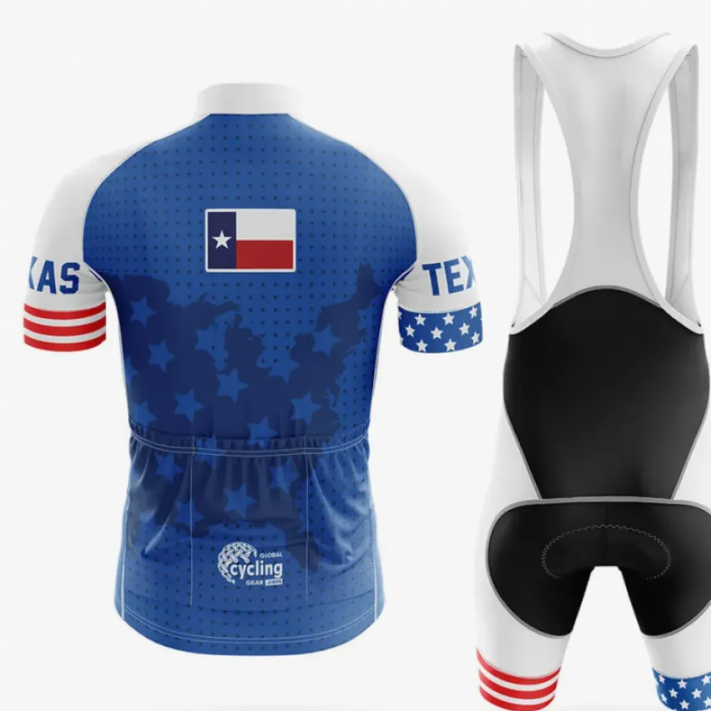 Texas Velo Cycling Kit Full Set Blue/White/Red