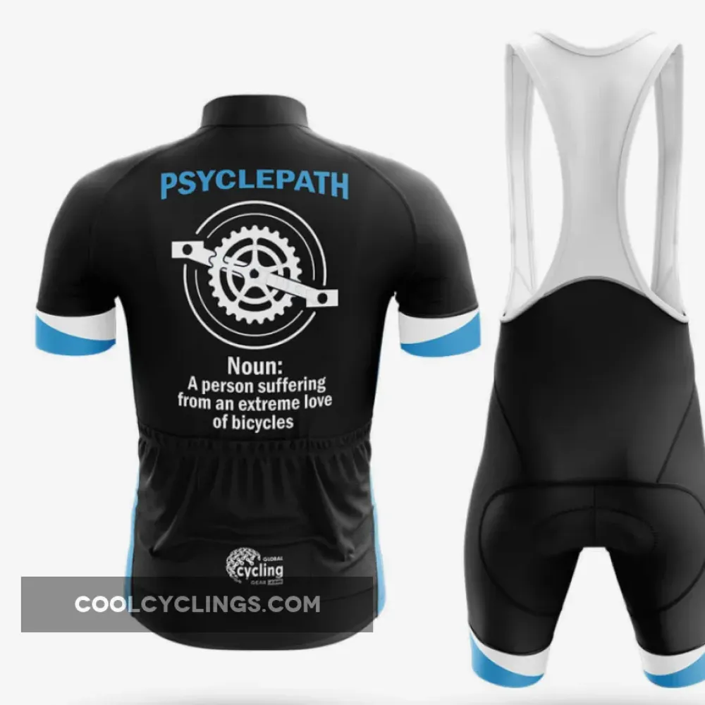 Psyclepath Long Sleeve Cycling Jersey Black/Blue/Sky