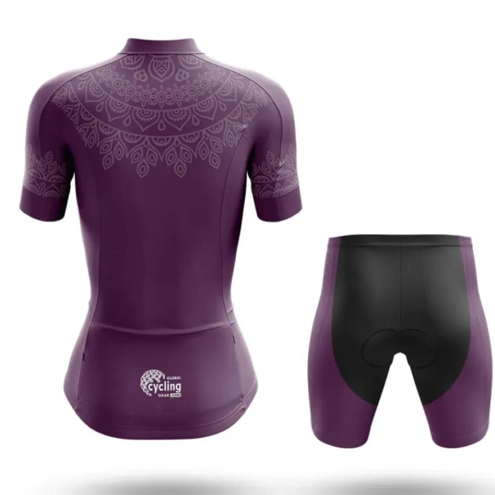 Bike Skull Cycling Jersey Purple/White/Grey