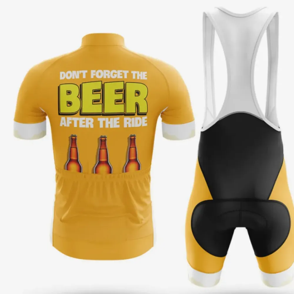 Beer Cycling Bibs Comfortable Yellow/Black/White