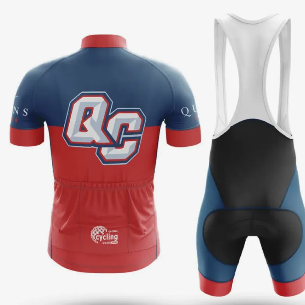 Queens College Cycling Jersey Modern Blue/Red/Navy