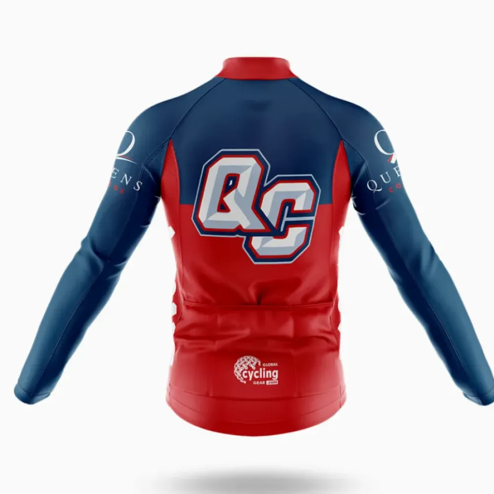 Queens College Cycling Jersey Modern Blue/Red/Navy