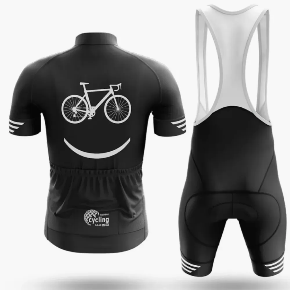 Cycling Kit Smiley Face Black/White/Grey