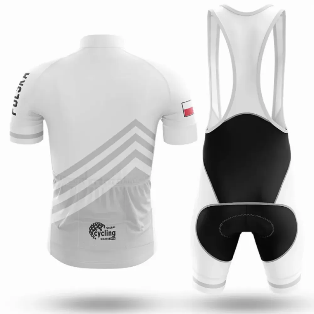 Polska S5 White Cycling Jersey White/Grey/Red