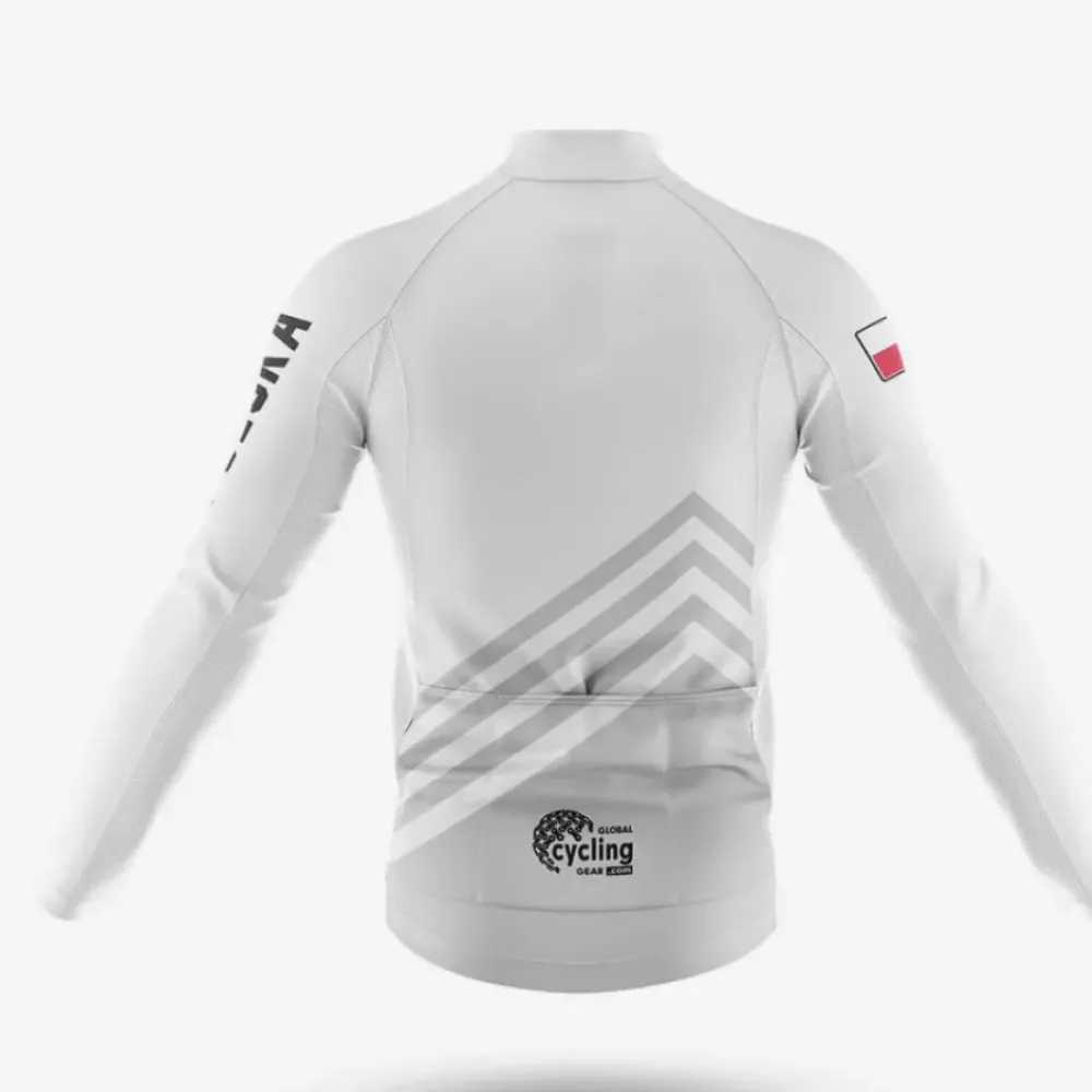 Polska S5 White Cycling Jersey White/Grey/Red