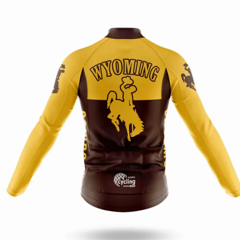 University of Wyoming Cycling Jersey Vintage Yellow/Brown/Gold