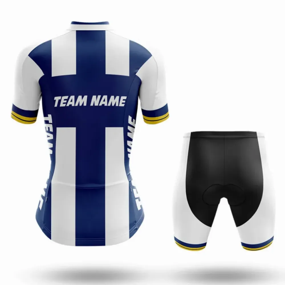 Custom Team Name M29 Women's Cycling Black/White/Yellow