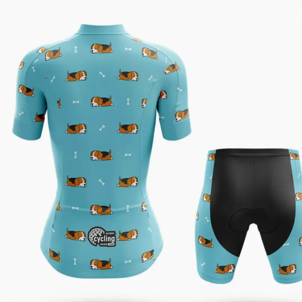 Beagle Dreams Cycling Shorts Blue/Black/Brown