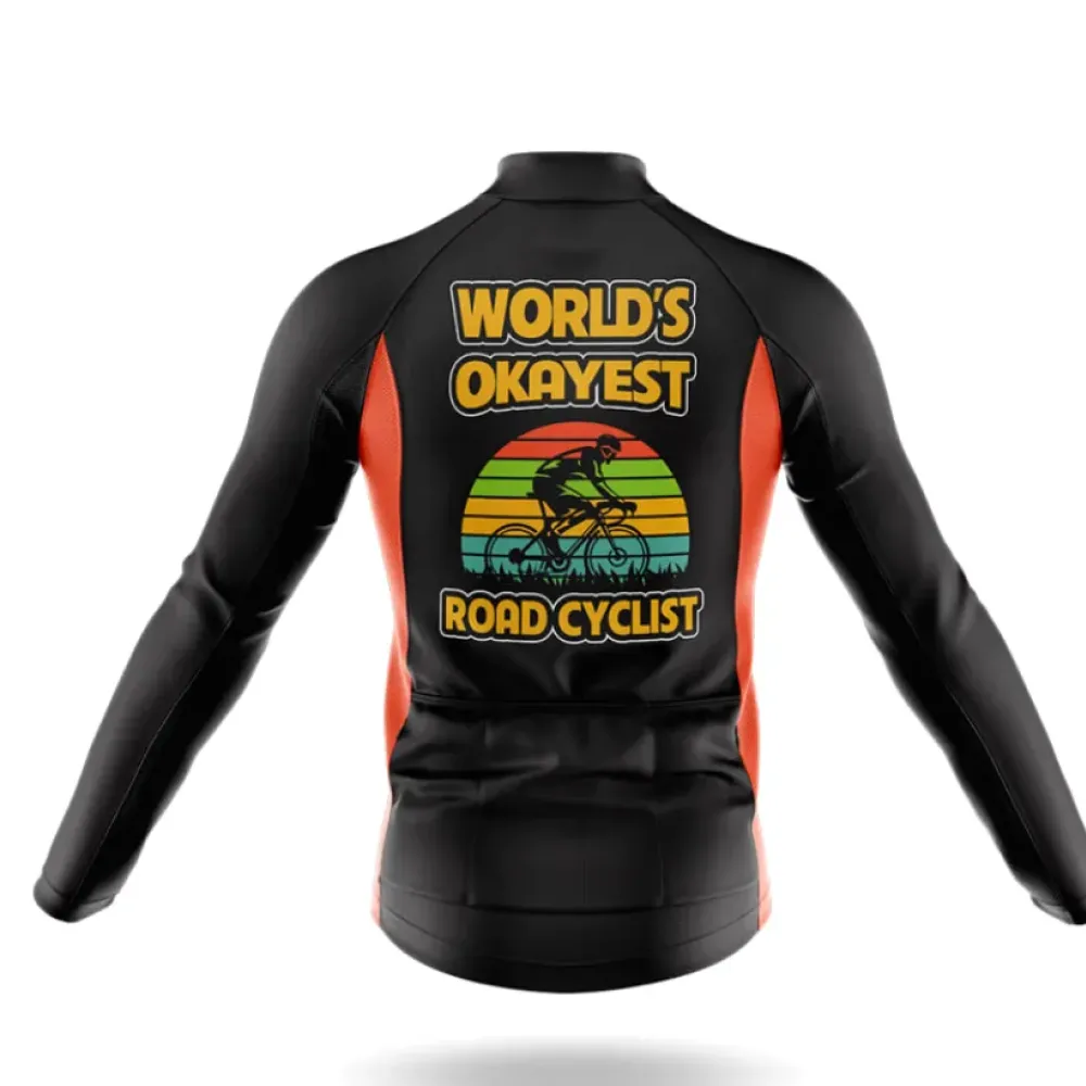 Cycle Gear World's Okayest Road Cyclist Black/Orange/Green