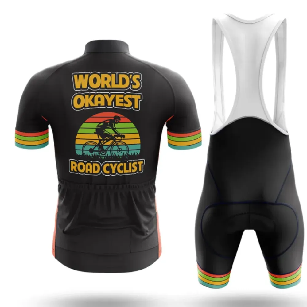 Cycle Gear World's Okayest Road Cyclist Black/Orange/Green
