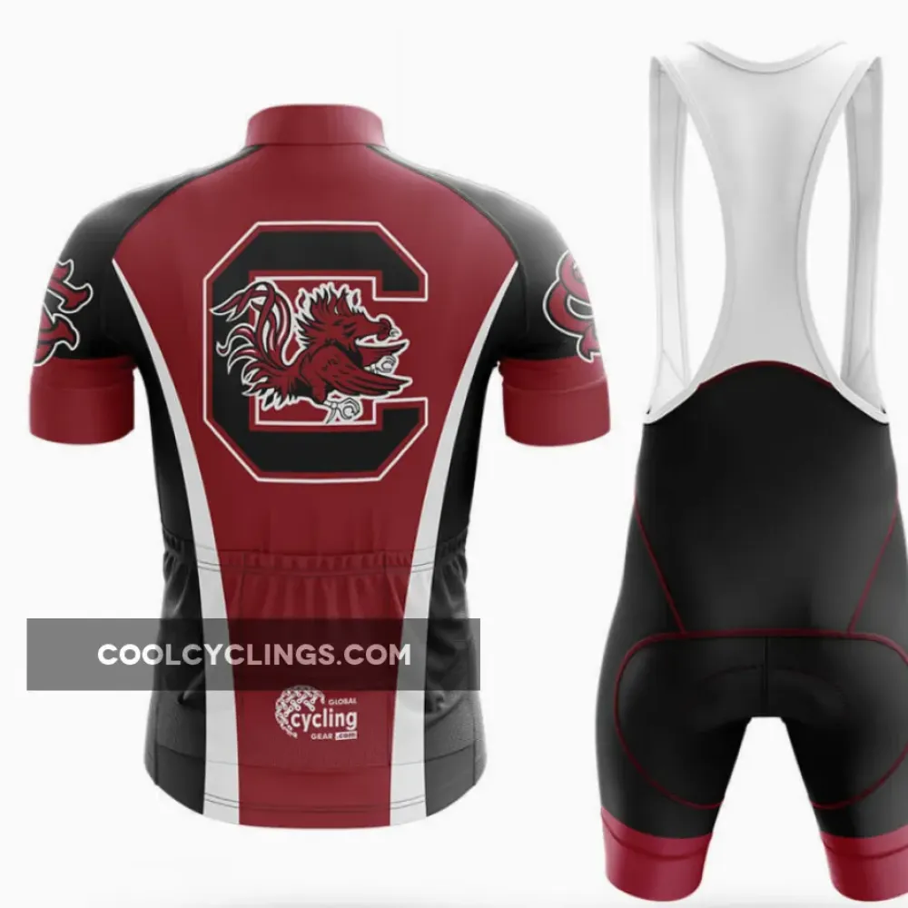 South Carolina Long Sleeve Cycling Jersey Black/Red/White