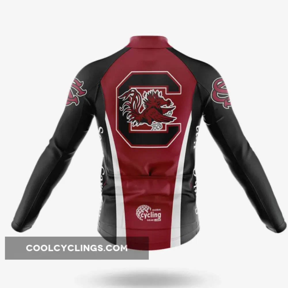South Carolina Long Sleeve Cycling Jersey Black/Red/White