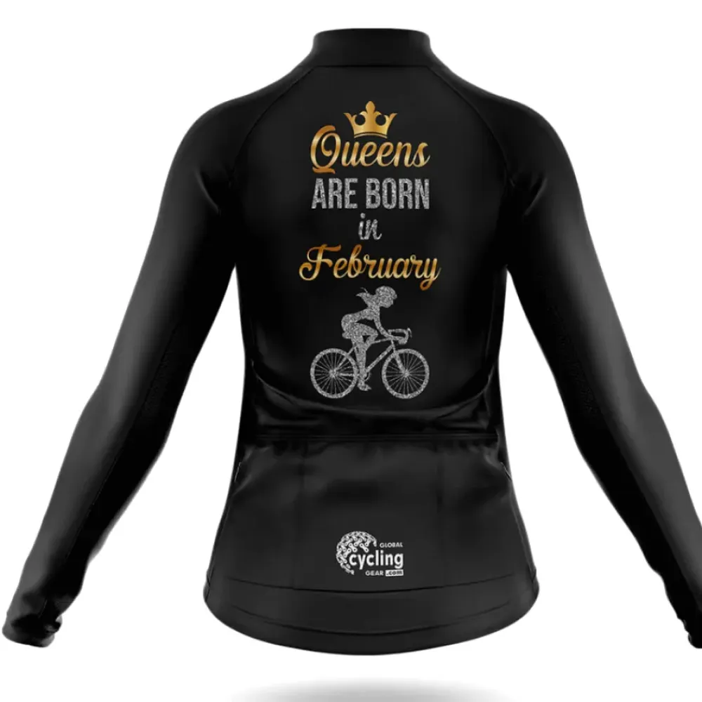 February Queens Cycling Jersey Black/Gold/Silver