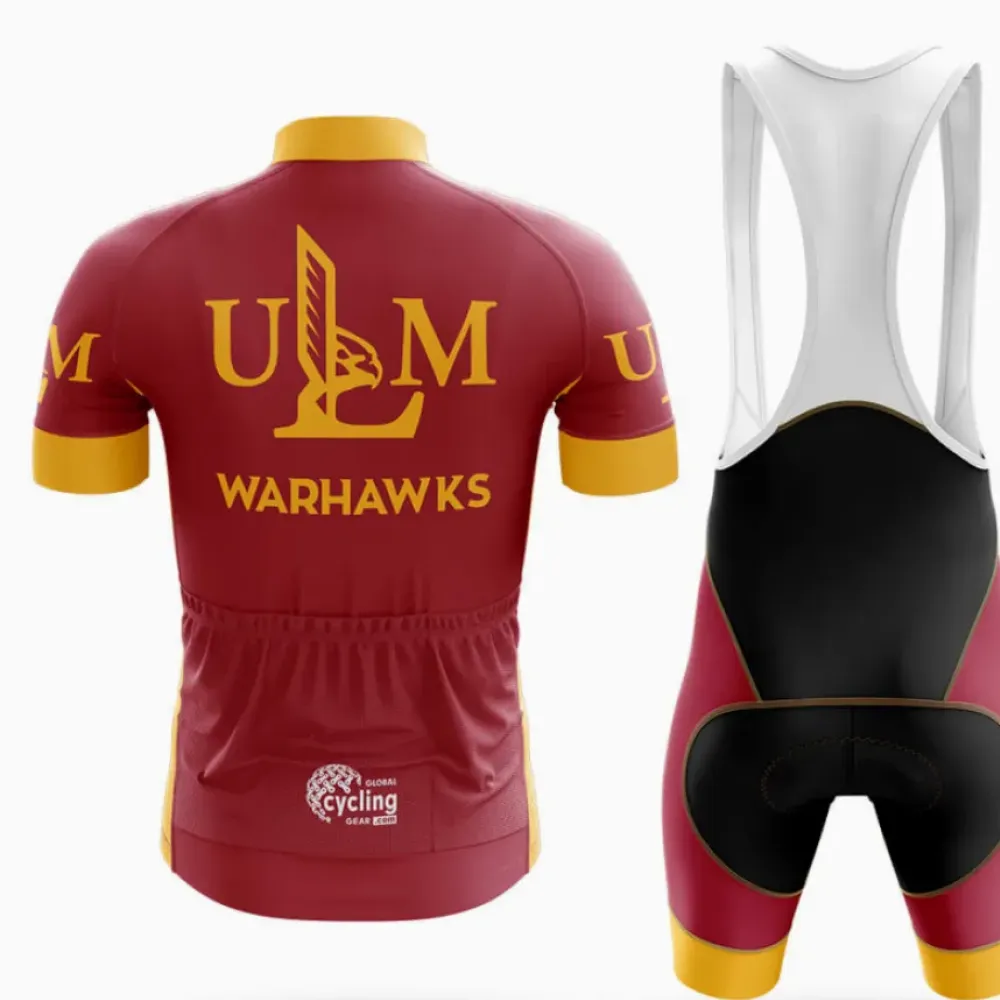 Louisiana Monroe Cycling Bibs Comfortable Yellow/Red/Black