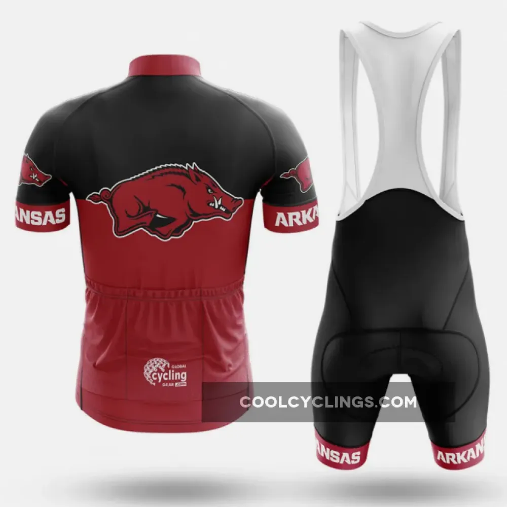 University of Arkansas Cycling Kit Full Set Ver.2 Arkansas Razorbacks Red/Black/White