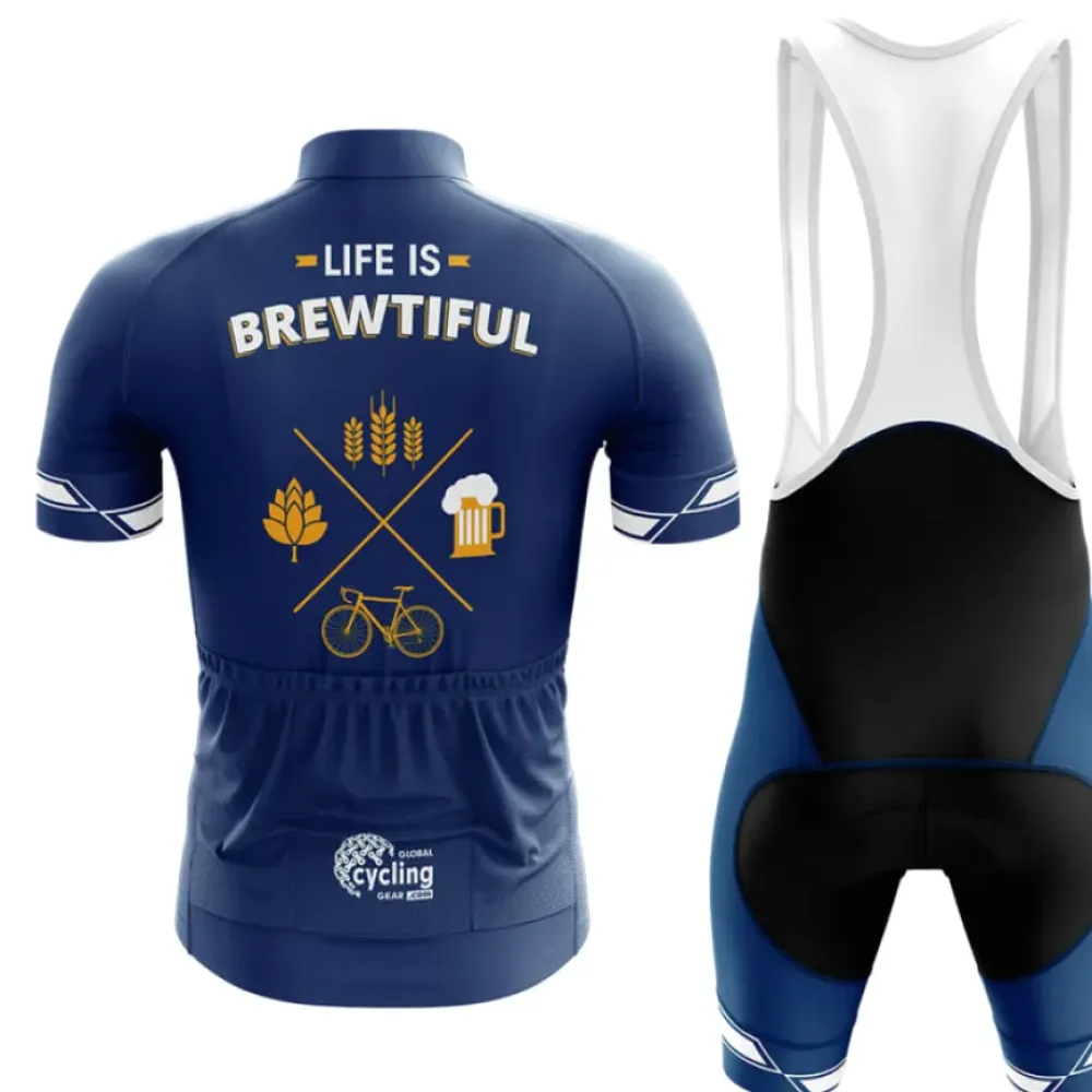 Brewtiful Cycling Jersey Navy Long Sleeve Feature