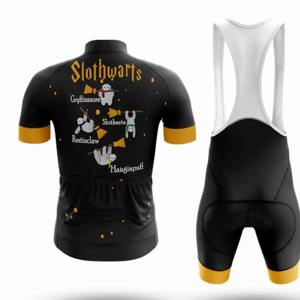 Slothwarts Cycling Bibs White/Yellow/Black