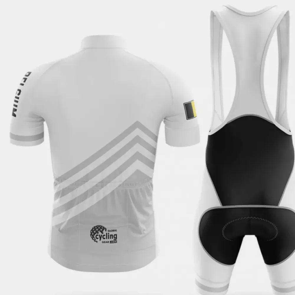 Belgium S5 Cycling Kit Full Set White/Black/Grey