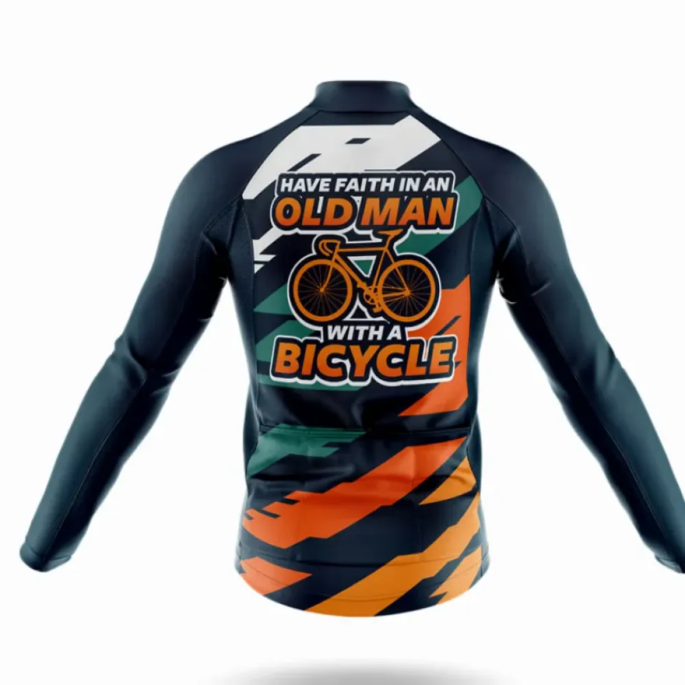 Old Man V7 Cycling Bibs Navy/Orange/White