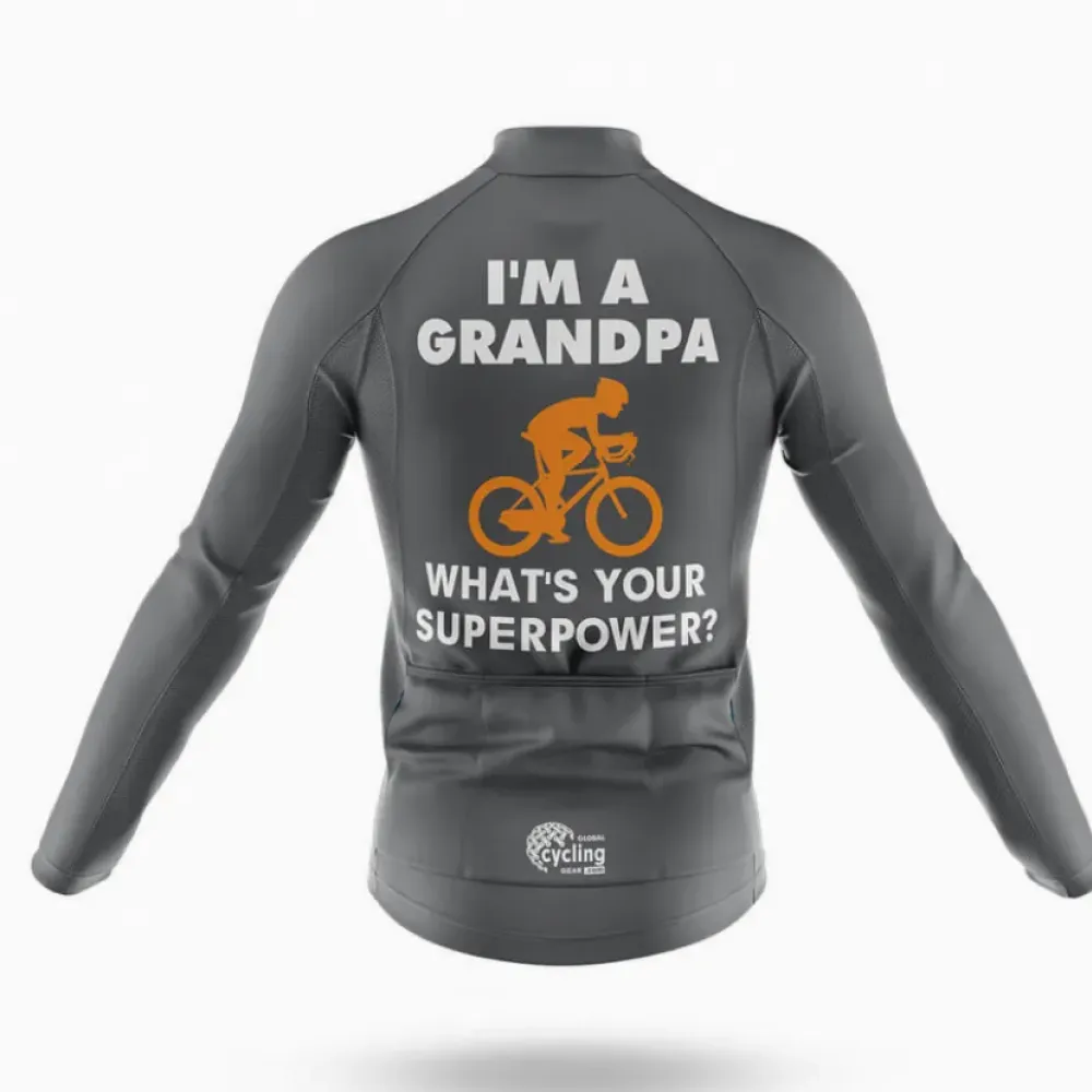 Superpower Cycling Bibs Breathable Grey/Orange/White