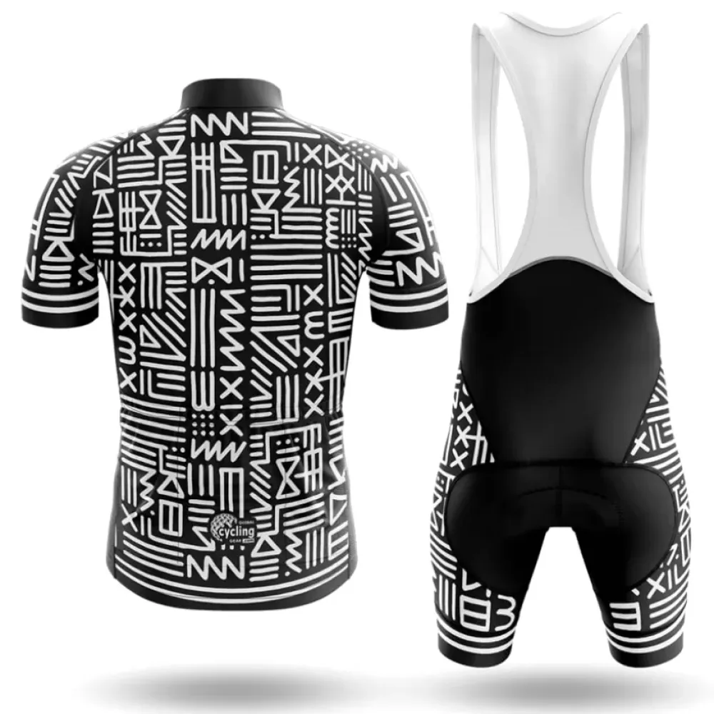 Tribal Cycling Jersey Monochrome Black/White/Grey