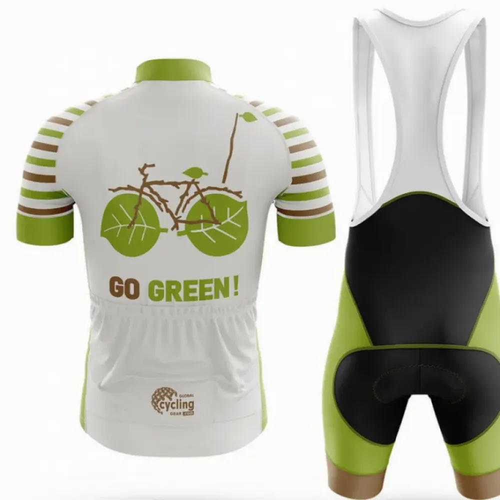 Cycling Kit Go Green White/Green/Brown
