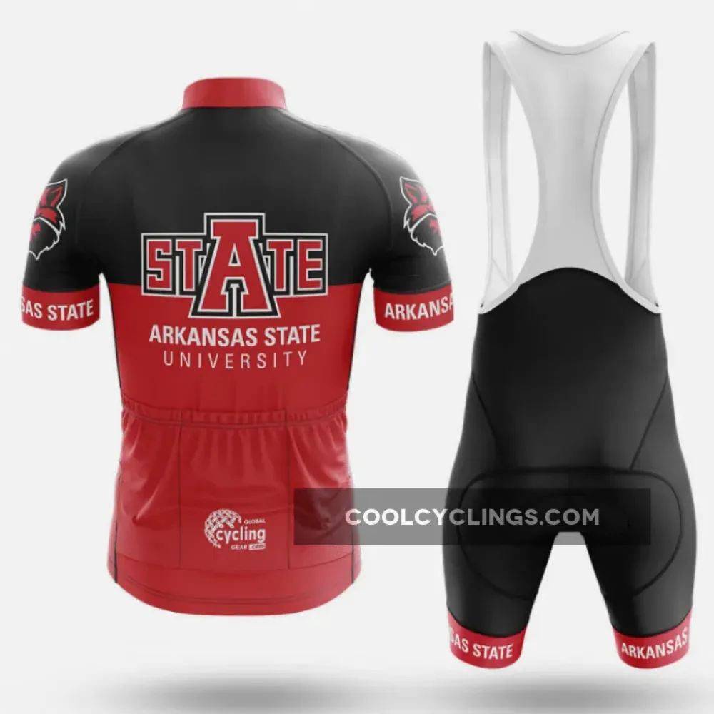 Arkansas State University Cycling Kit Full Set Ver.2 Wildcat Red/Black/White