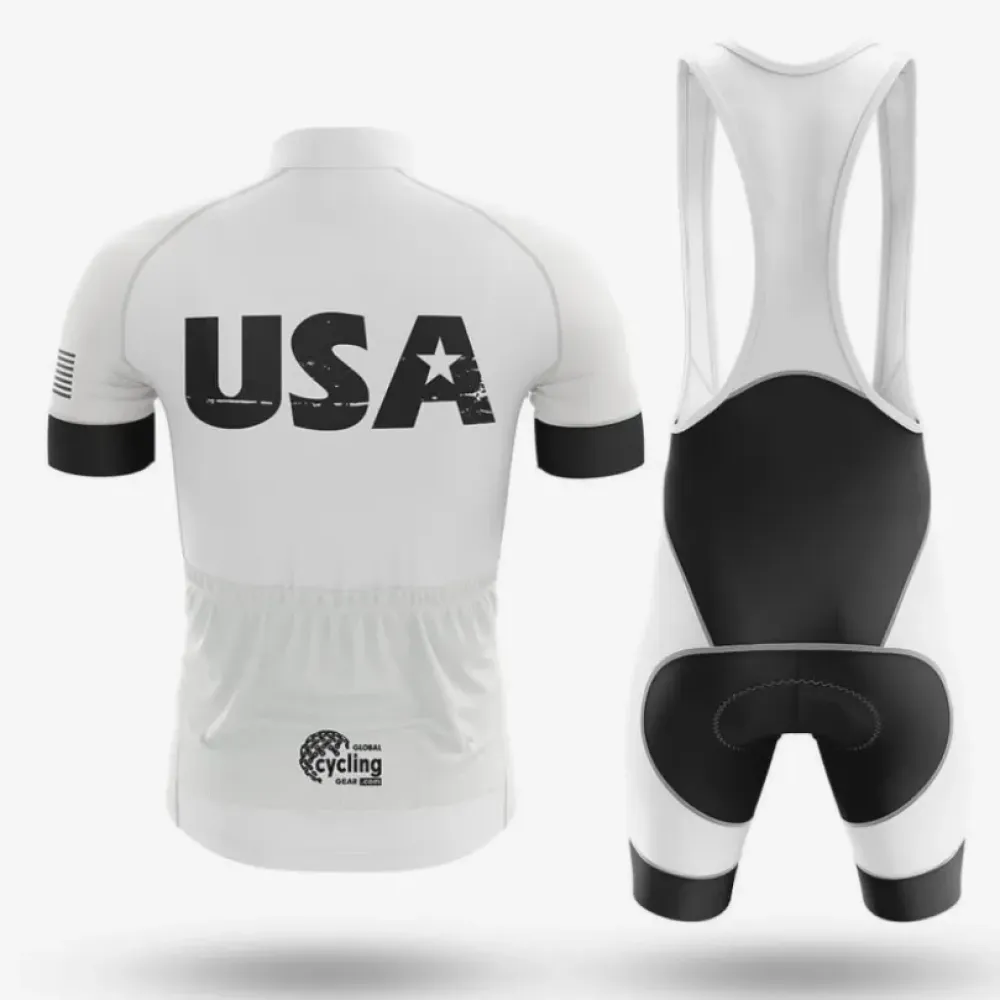 Cycling Bibs American Diver White/Black/Grey