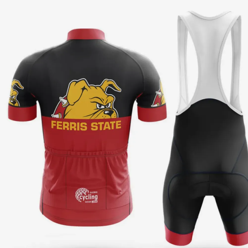FSU Bulldogs Cycling Bibs Comfortable Black/Red/Yellow