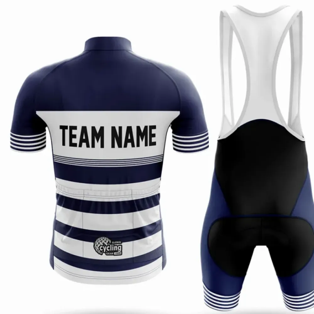 Cycling Kit S13 Custom Team Name Navy/White/Blue
