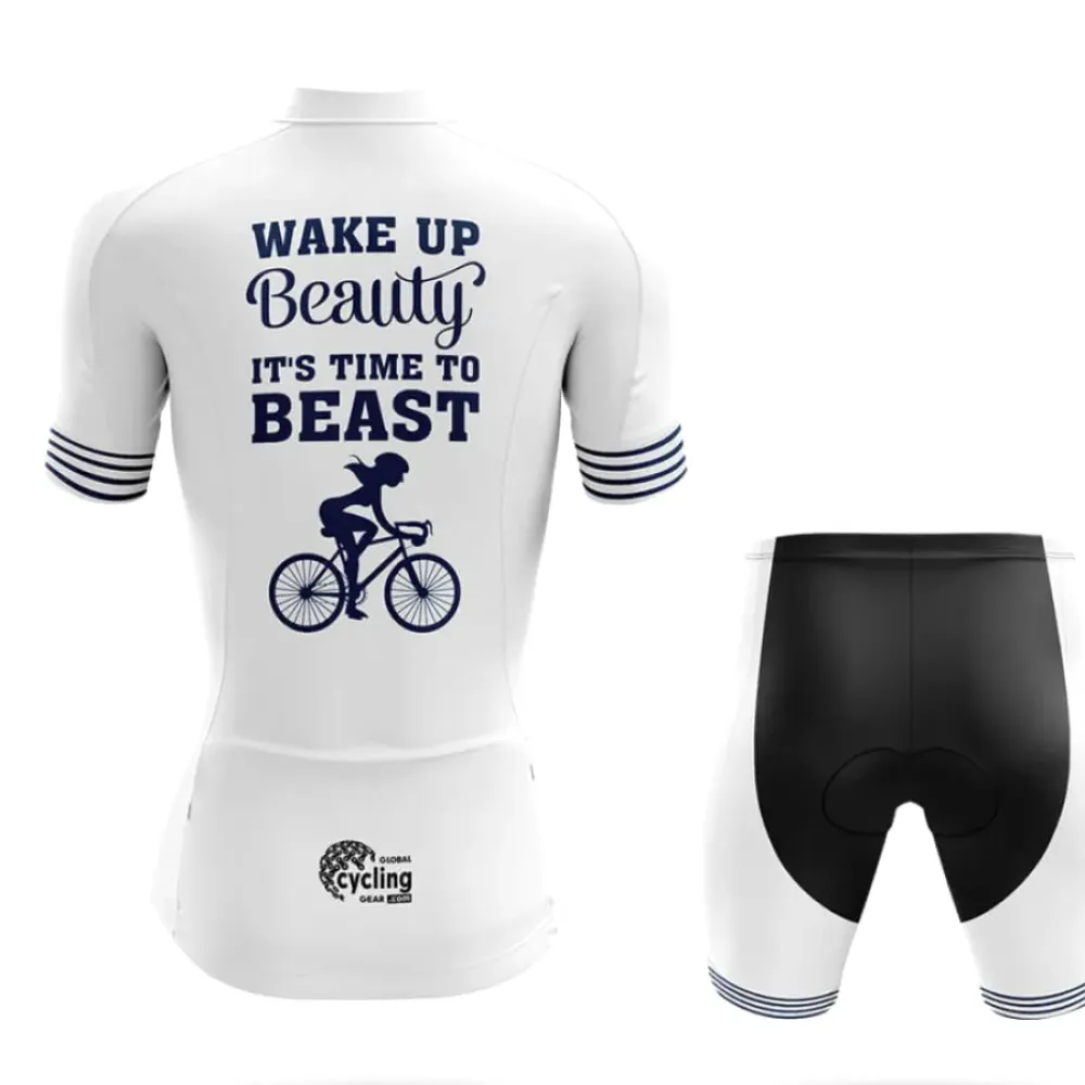 Beauty Wake Up Cycling Jersey White/Black/Grey