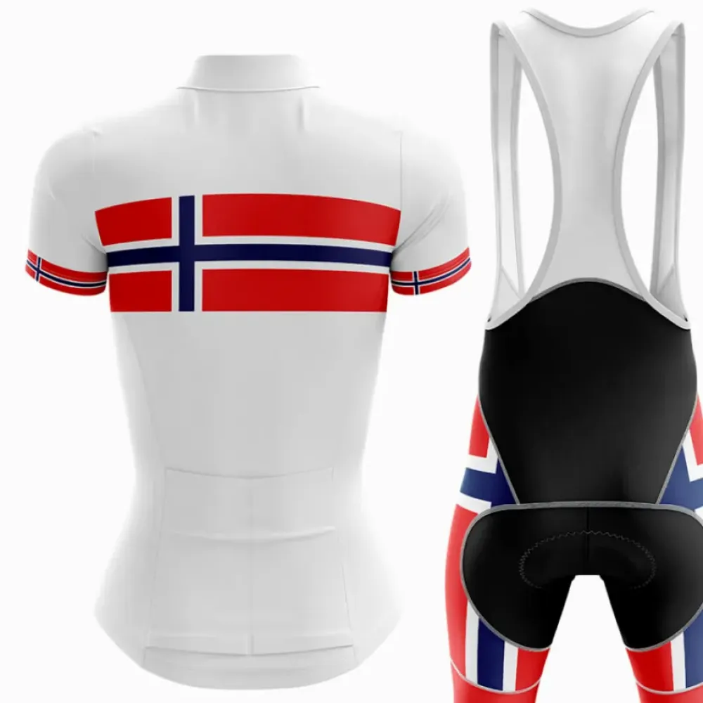 Norway V4 Cycling Bibs Black/Red/Blue