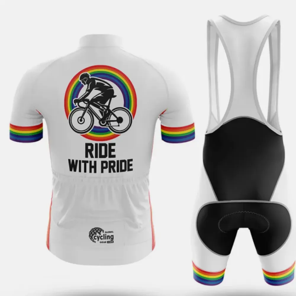 Ride With Pride V6 Long Sleeve Cycling Jersey White/Purple/Green
