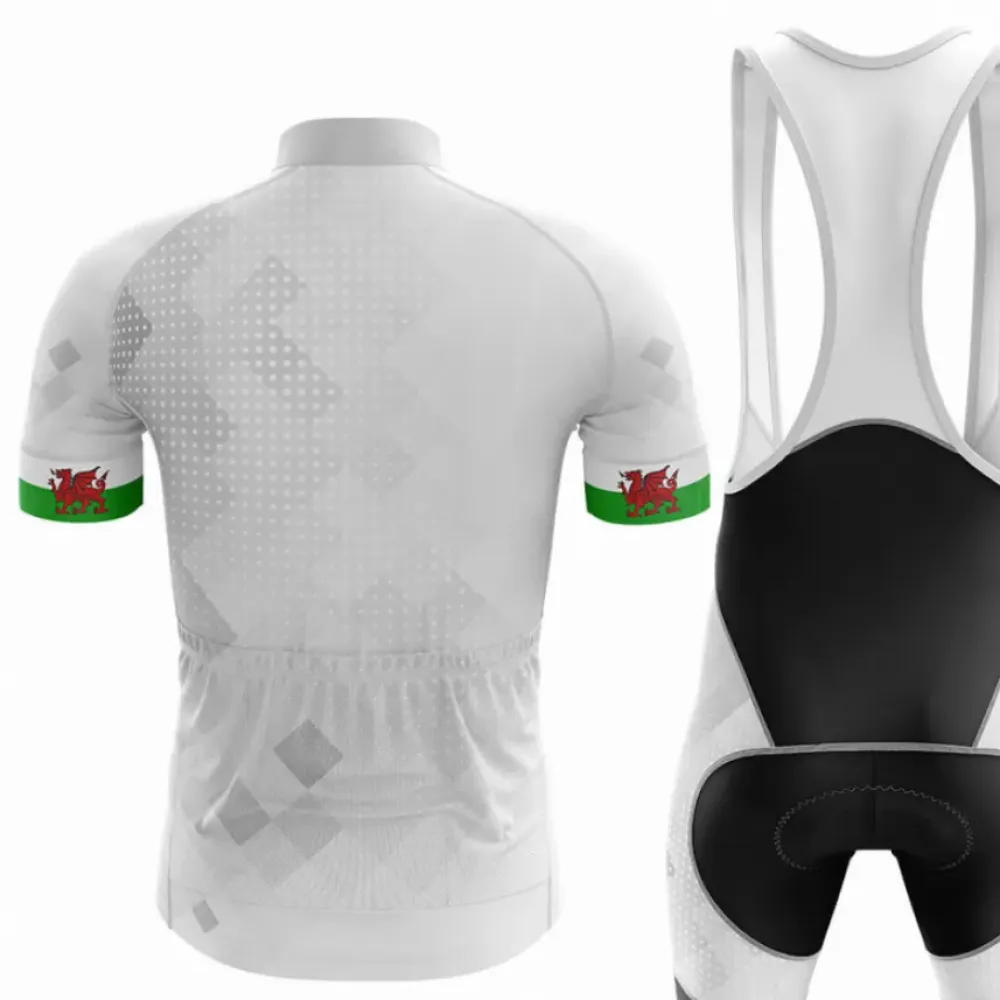 Wales Cycling Kit Jersey   Bibs Ver.2 White/Black/Grey