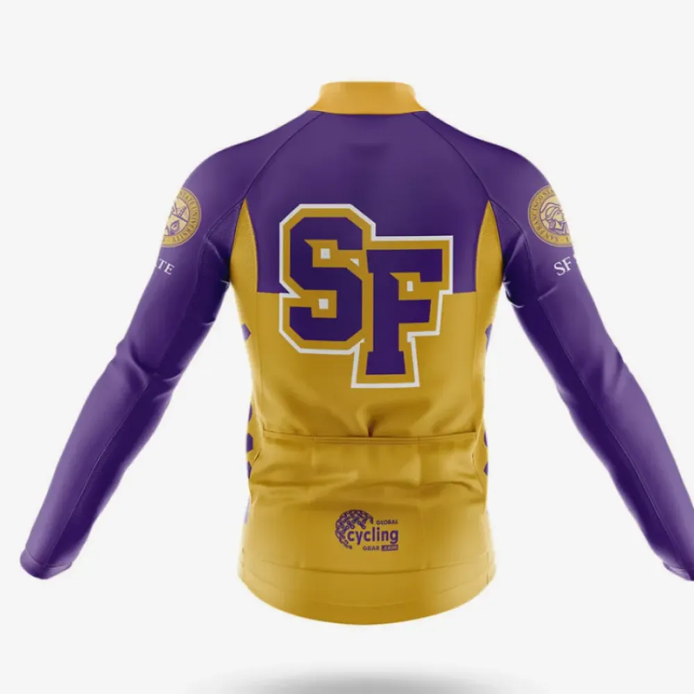 San Francisco State University Cycling Bibs Ver.2 Comfortable Purple/Gold/Black
