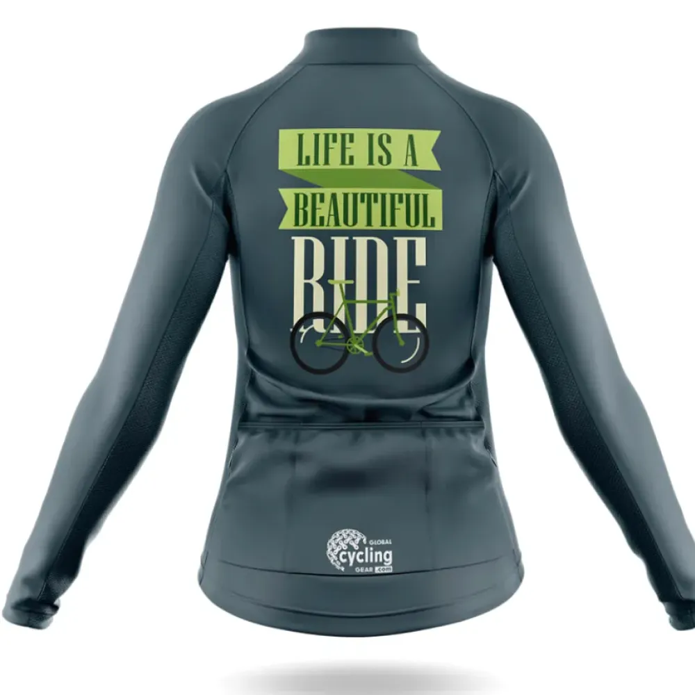 Life is a Beautiful Ride V5 Cycling Kit Gray/Green/Black
