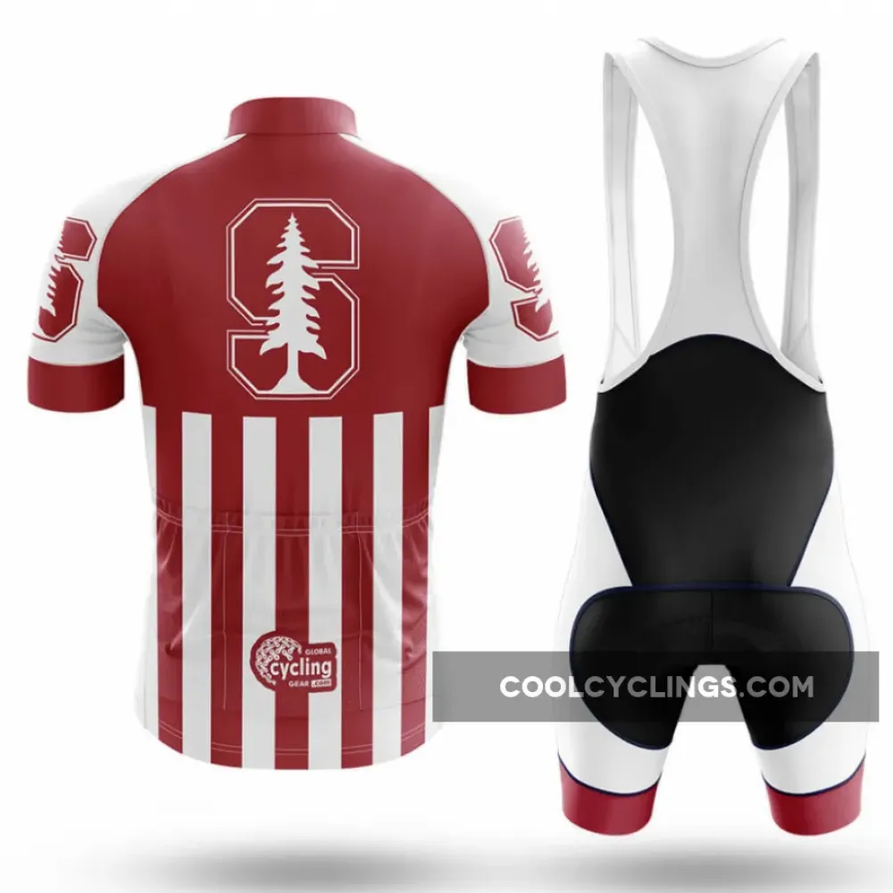Stanford University USA Cycling Jersey Striped Red/White/Black