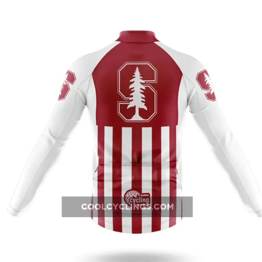 Stanford University USA Cycling Jersey Striped Red/White/Black