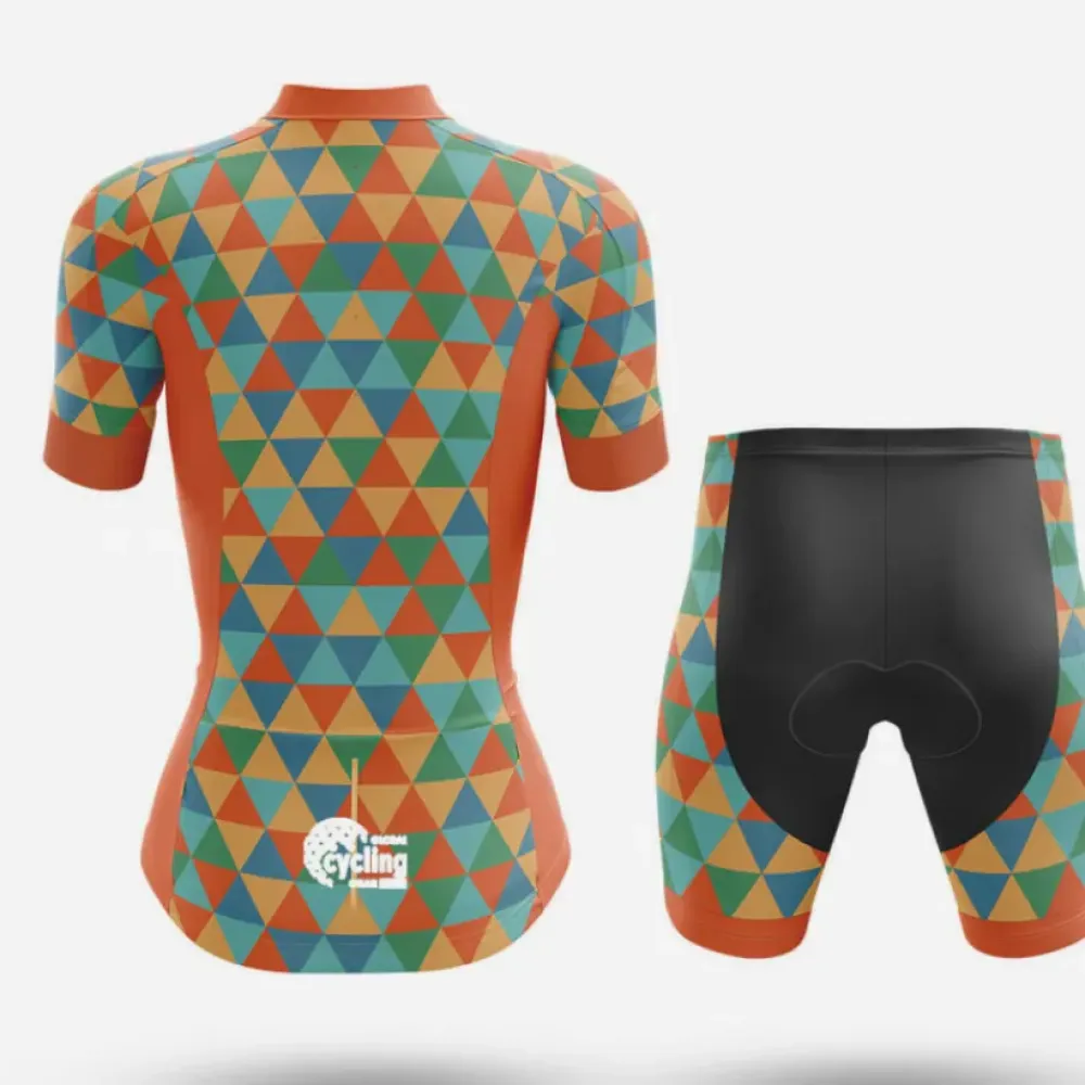 Wife Mom Boss Cycling Jersey Orange/Green/Blue