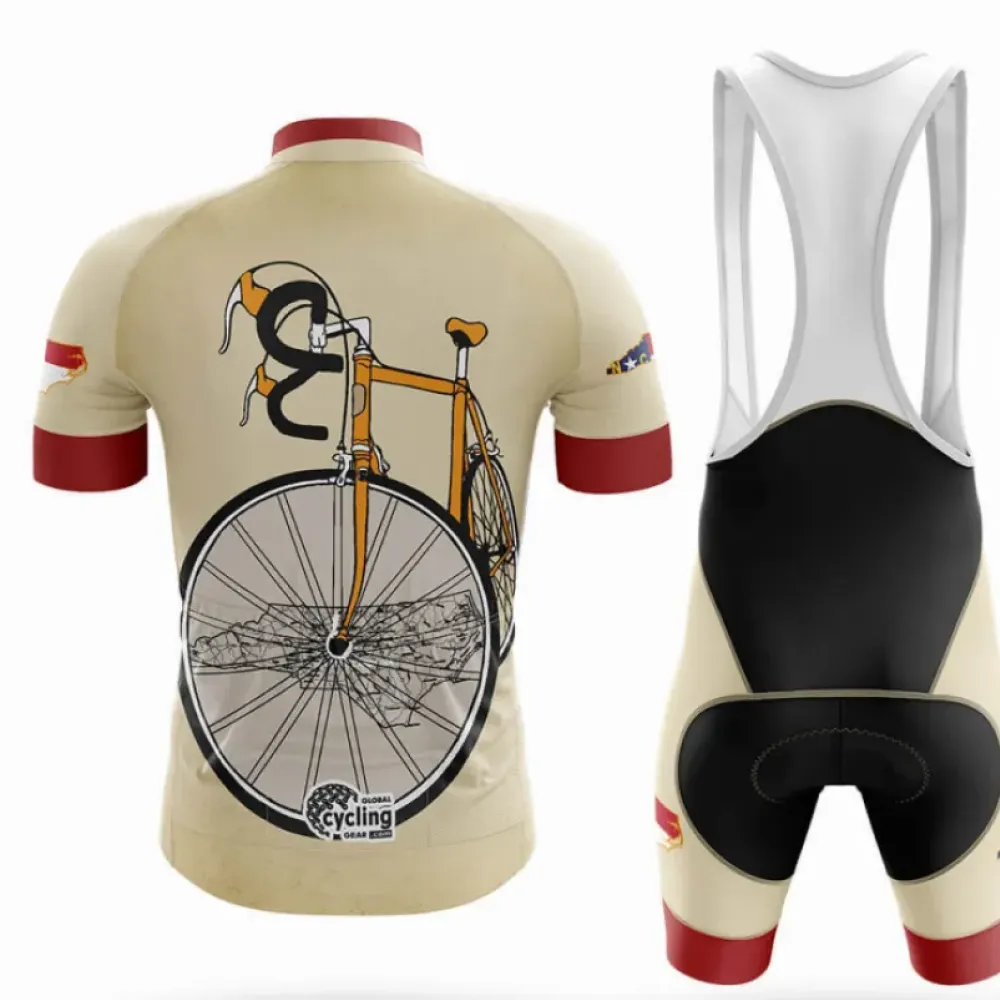 North Carolina Riding Club Cycling Kit Vintage Beige/Red/Black