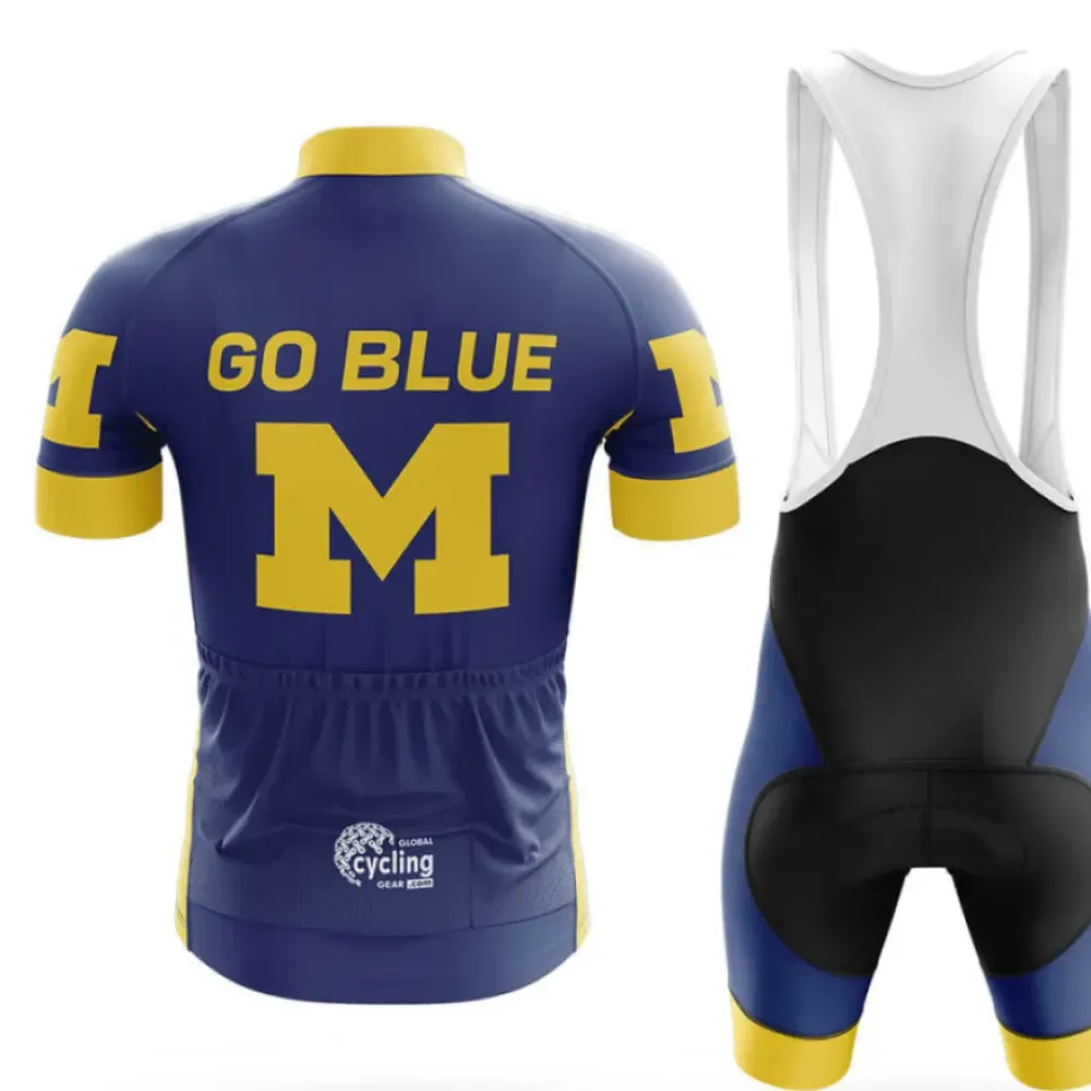 Michigan Cycling Jersey Go Blue Navy/Yellow/Gold