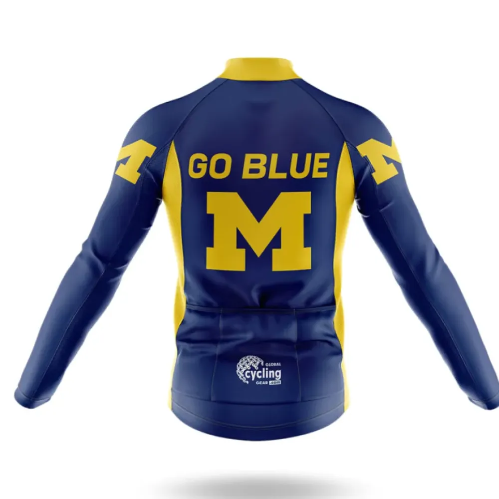 Michigan Cycling Jersey Go Blue Navy/Yellow/Gold