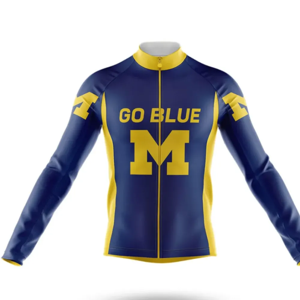 Michigan Cycling Jersey Go Blue Navy/Yellow/Gold