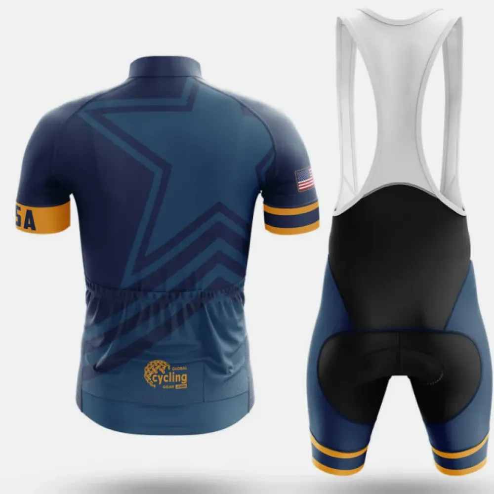 USA S5 Navy/Orange/Grey Cycling Jersey