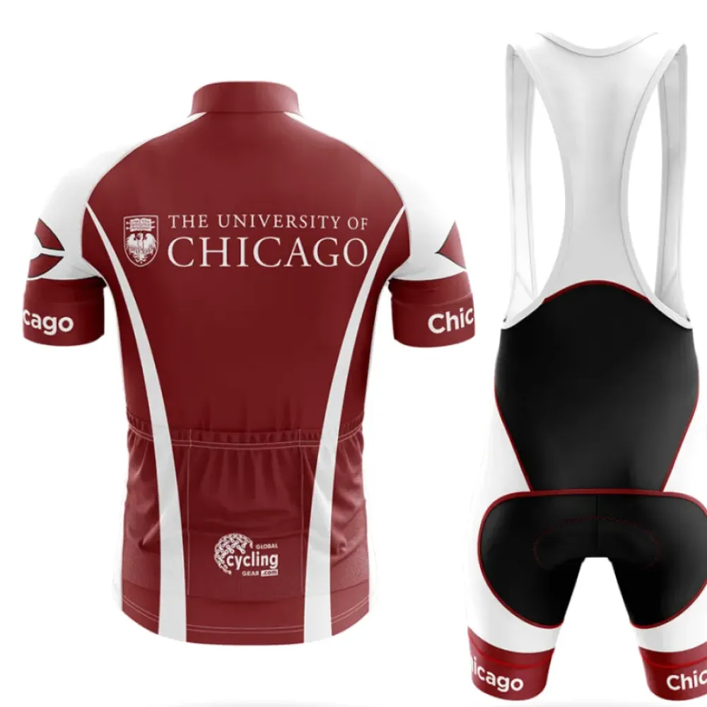 Chicago Cycling Kit Full Set Maroon/White/Black